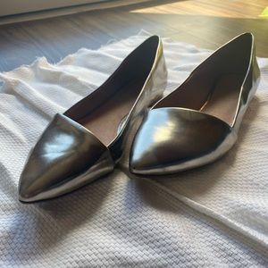 MADEWELL metallic silver flats